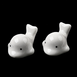 Белый Фарфоровые украшения для выставки дельфинов, для украшения рабочего стола домашнего офиса, белые, 48x35x23 мм