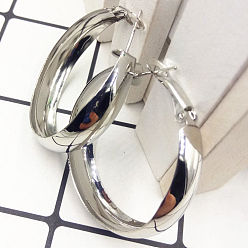 Платина Серьги сплава обручем, кольцо, платина, 15 мм