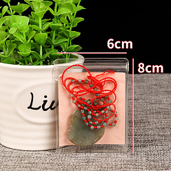 Прозрачный Прямоугольник ПВХ почтовый замок сумки, многоразовые упаковочные пакеты, самозапечатывающийся мешок для хранения ювелирных изделий, прозрачные, 8x6 см