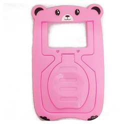 Ярко-Розовый Пластиковый складной стул в форме медведя модель, аксессуары для кукольного домика с микро-ландшафтом, притворяясь опорными украшениями, ярко-розовый, 135x120x170 мм