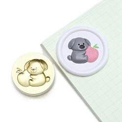 Koala Круглые латунные головки штампа, золотые, коала, 25 мм