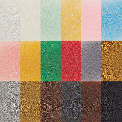 (52) Непрозрачная лаванда 3 сумки 3 стильные бусины-пузыри, DIY 3 D украшения искусства ногтя бисера мини стекла, крошечные шарики ногтей икрой, разноцветные, 90x140x3 мм, 1 сумка / стиль