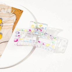 Круглые Пластиковые заколки-коготь для волос для женщин и девочек, круглые, 85x48x40 мм