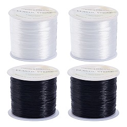 (52) Непрозрачная лаванда 2 рулоны 2 цвета плоские эластичные хрустальные нити, эластичная нить для бисера, для изготовления эластичного браслета, окрашенные, разноцветные, 0.8 мм, около 65.61 ярдов (60 м) / рулон, 1 рулон / цвет