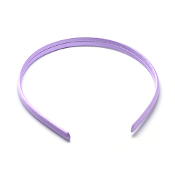 Plum Plain Plastic Hair Band Findings, No Teeth, Covered with Cloth, Plum, 120mm, 9.5mm