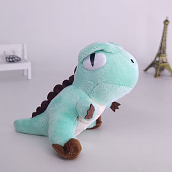 Бледно-бирюзовый Милый брелок с подвеской в виде куклы динозавра из плюшевой ткани, с металлическими застежками, Подарочный брелок для ключей от машины, бледные бирюзовая, 10 см