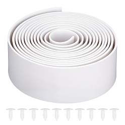 Белый Сменные ремни из ПВХ с заклепками для ремонта шезлонгов и садовой мебели, белые, 45x3.5 мм, о 3.047 м