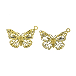 Золотистый Аэрозольная краска 430 подвески из нержавеющей стали, бабочка, золотые, 11x15x0.3 мм, отверстие : 1 мм