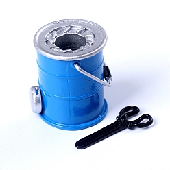 Озёрно--синий Миниатюрные украшения для газовой плиты и горшка для китайской медицины из металла, аксессуары для домашнего кукольного домика с микро-ландшафтом, притворяясь опорными украшениями, Плут синий, 26.8x31 мм