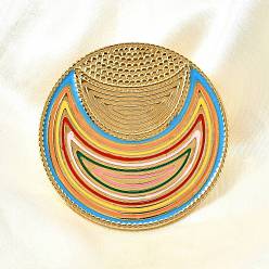 Настоящее золото 18K 304 эмалированные перстни из нержавеющей стали для женщин, плоско-круглые, реальный 18 k позолоченный, внутренний диаметр: 17 мм