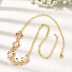 Tool Латунь эмаль кулон ожерелья, ожерелья-цепочки для женщин, стойки покрытие, без кадмия и без свинца, долговечный, цветовая палитра, 17.52 дюйм (44.5 см), удлинитель 50мм