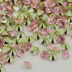 Бледно-Розовый Класса AAA указал назад смолы стразами, ромб, розовый жемчуг, 3 мм , около 14400 шт / мешок