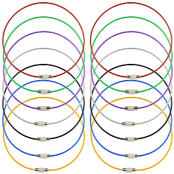 (52) Непрозрачная лаванда 28 шт. 7 цвета 304 брелки из нержавеющей стали, брелоки для улицы, подвесные багажные бирки, ключи и хранители удостоверений личности, цвет нержавеющей стали, разноцветные, 251x1.5 мм, 4 шт / цвет