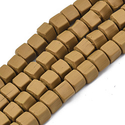 Dark Goldenrod Handmade Polymer Clay Beads Strands, Cube, Dark Goldenrod, 5x5x5mm, Hole: 1.8mm, about 86~88pcs/strand, 15.35 inch~16.34 inch(39~41.5cm)