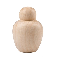 Цвет Древесины Незаконченные деревянные куклы, деревянные пустые колышки, для детского творчества поделки с игрушками, деревесиные, 4.6x6.8 см