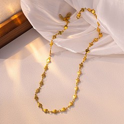 Сердце 316 ожерелья из хирургической нержавеющей стали, реальный 18 k позолоченный, сердце, 16.34 дюйм (41.5 см)