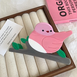 Ярко-Розовый Заколки для волос с когтями из ацетата целлюлозы (смола), птица, аксессуары для волос для девочек или женщин, ярко-розовый, 96x50 мм