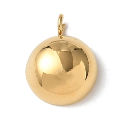 Настоящее золото 14K 304 подвески из нержавеющей стали, полукруглые прелести, ионное покрытие (ip), реальный 14 k позолоченный, 16x12.5x5.5 мм, отверстие : 2.5 мм