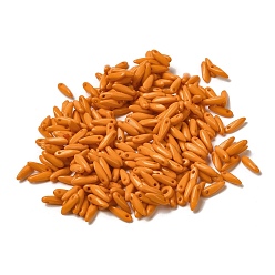 Темно-Оранжевый Непрозрачные акриловые подвески, слеза, темно-оранжевый, 10x3x3 мм, отверстие : 1 мм