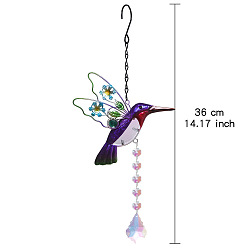 Птица Стеклянный подвесной кулон в виде ловца солнца, с железной фурнитурой, индиговые, птица, 360 мм