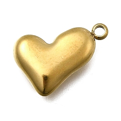 Настоящее золото 18K 304 подвески из нержавеющей стали, сердце, ионное покрытие (ip), реальный 18 k позолоченный, 14x16.5x4 мм, отверстие : 1.6 мм