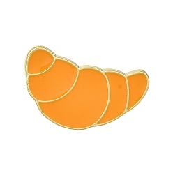 Food Эмалированные булавки на тему еды, броши из сплава для одежды рюкзака, круассан, 14x24.5 мм