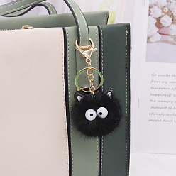 Черный Брелок из плюша, кошка, чёрные, 11 см