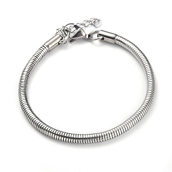 Нержавеющая Сталь Цвет Не тускнеющие 304 браслеты из нержавеющей стали, цвет нержавеющей стали, 8-1/4 дюйм (21 см)