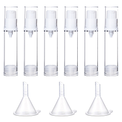 Прозрачный 6шт. пластиковые флаконы для духов, дорожный распылитель тонкого тумана, многоразовая бутылка, с воронкообразным бункером 3 шт., прозрачные, 1.85x9.4 см, емкость: 10 мл (0.34 жидких унций)