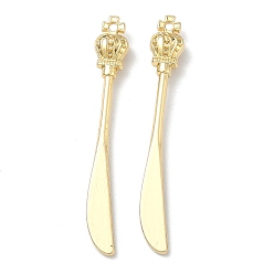 Золотой Большие сплавочные подвески, прелести ножа, стойки покрытие, без кадмия и без свинца, золотые, 58x8x7 мм, отверстие : 1.8 мм