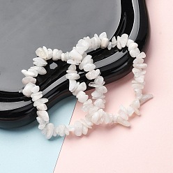 Rainbow Moonstone Эластичные браслеты унисекс с чипом из натурального радужного лунного камня и бусинами, внутренний диаметр: 1-3/4~2 дюйм (4.5~5 см)