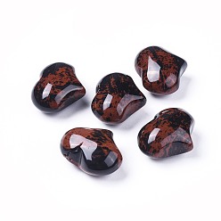 Mahogany Obsidian Natural Mahogany Obsidian Heart Love Stone, Pocket Palm Stone for Reiki Balancing, 20x25x11~13mm