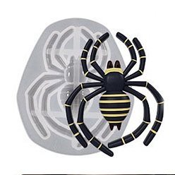 Spider Diy дисплей силиконовые формы, для уф-смолы, изготовление изделий из эпоксидной смолы, рисунок паука, Spider: 60x51x9 мм, внутренний диаметр: 53x43 мм