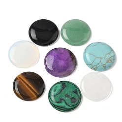 Смешанные камни Природные и синтетические кабошоны драгоценных камней, плоско-круглые, 20~23x3.5~5 мм