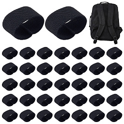 Black 40Pcs Nylon Loop Keepers, Men's Belt Buckle Accessories, Ring, Black, 48x20x3.6mm