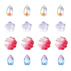 Mixed Color Glass Beads & Charms, Mixed Color, 106x105x18mm, 160pcs/box