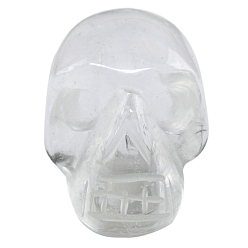 Хрусталь Резные фигурки черепа из натурального розового кварца, для домашнего украшения рабочего стола, 26x18x16 мм