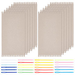 (52) Непрозрачная лаванда Инструменты для вязания, в том числе 12 картонные ткацкие станки, 24 шт. пластиковые швейные иглы с большим ушком, разноцветные, ткацкий станок: 33x16.5x0.2см, игла: 92x6x3мм и 71x4x3мм