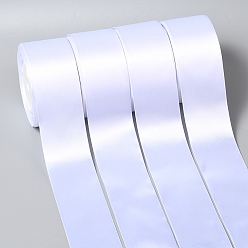 White Single Face Satin Ribbon, Polyester Ribbon, White, 2 inch(50mm), about 25yards/roll(22.86m/roll), 100yards/group(91.44m/group), 4rolls/group