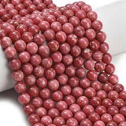 Тулит Натуральные нитки из бисера тулита, гладкий круглый, 8.5 мм, отверстие : 1.2 мм, около 44 шт / нитка, 14.96'' (38 см) ~ 15.16'' (38.5 см)