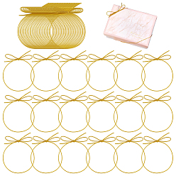 Золотистый 220шт. полиэфирные кабельные стяжки, бантом, золотые, 100x87x6 мм, внутренний диаметр: 85 мм