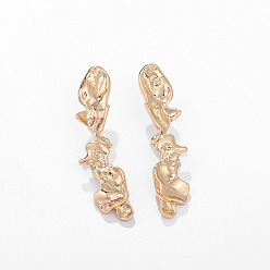 Золотой Серьги-гвоздики из сплава Nuggets, золотые, 60 мм