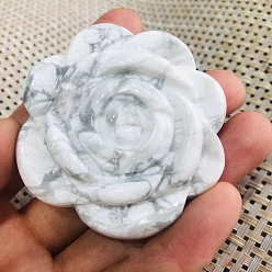 Говлит Резные фигурки роз из натурального говлита, для украшения рабочего стола домашнего офиса, 50~60 мм