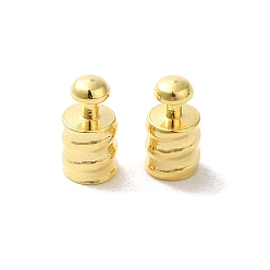 Real 24K Gold Plated Brass Beads, Cadmium Free & Lead Free, Column, Real 24K Gold Plated, 8x4mm, Hole: 3.2mm