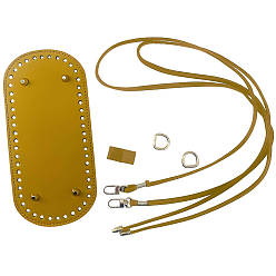 Темный Хаки 1 Набор аксессуаров для нижней части плечевого ремня из искусственной кожи ручной работы, аксессуары для замены сумок, Темный хаки, 220x100 мм