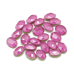 Фуксиновый Сделай сам указал назад k 9 стеклянные кабошоны со стразами, случайное цветное покрытие, стиль мокко, граненые, овальные, красно-фиолетовые, 8x6x3.5 мм