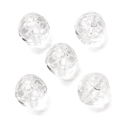 Clear Transparent Acrylic Beads, Turtle Shell, Clear, 10~11x12mm, Hole: 1.8mm, about 625pcs/500g