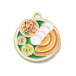 Food Подвески из эмали и сплава, золотой свет, питание, 25x22x1.5 мм, отверстие : 1.8 мм