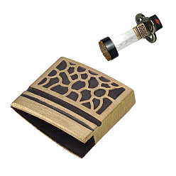 Золотой Латунный зажим для воротника хабаки для клинка японского меча, золотые, 33x30x10 мм, внутренний диаметр: 7.5x26.5 мм