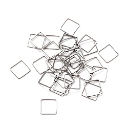 Черный Цвет Металла Площадь латунь связывая кольца, металлический черный , 10x10x1 мм